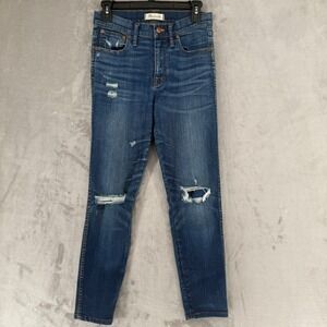 Madewell Jeans 9 Inch High Riser Skinny Skinny Ripped Size 27
